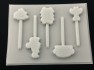 583sp Friends Chocolate or Hard Candy Lollipop Mold